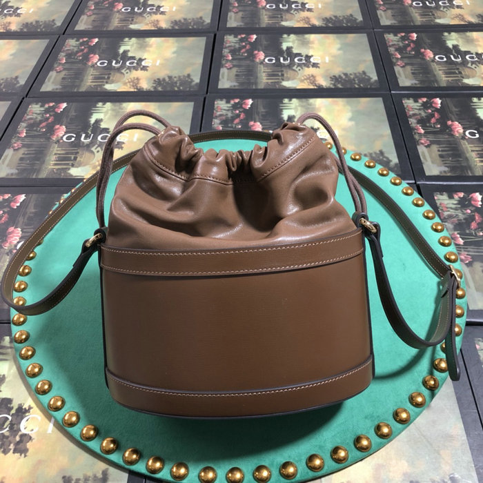 Gucci 1955 Horsebit Bucket Bag Brown 602118