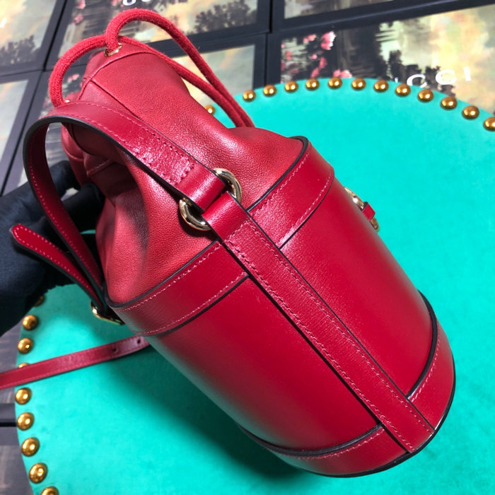 Gucci 1955 Horsebit Bucket Bag Red 602118