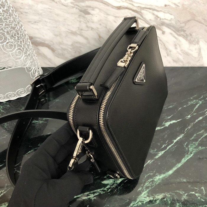 Prada Brique Saffiano Leather Bag Black 2VH069