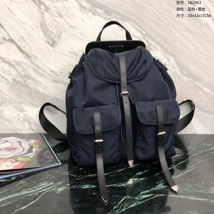 Prada Nylon Backpack Blue 1BZ063