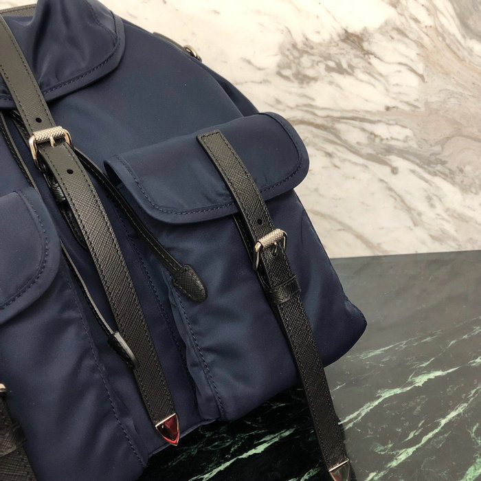 Prada Nylon Backpack Blue 1BZ063