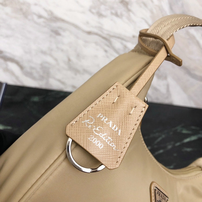 Prada Nylon Hobo Bag Beige 1NE515