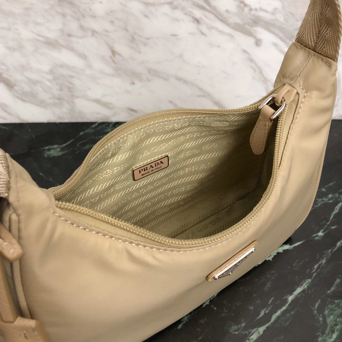 Prada Nylon Hobo Bag Beige 1NE515