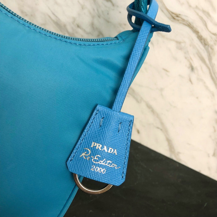 Prada Nylon Hobo Bag Blue 1NE515