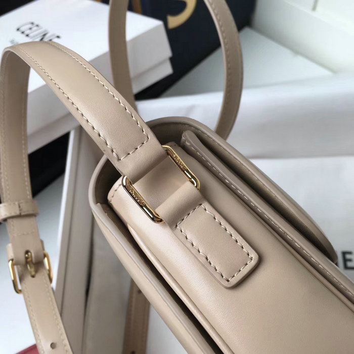 Celine Medium Triomphe Bag in Shiny Calfskin Cream C03081