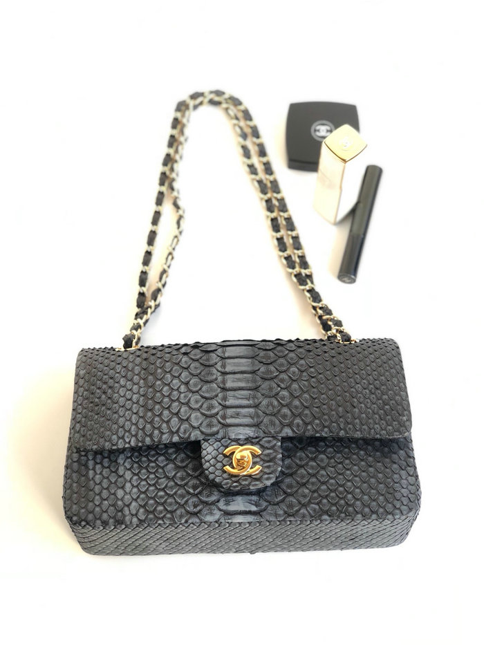 Chanel Snake Leather Shoulder Bag CF03112