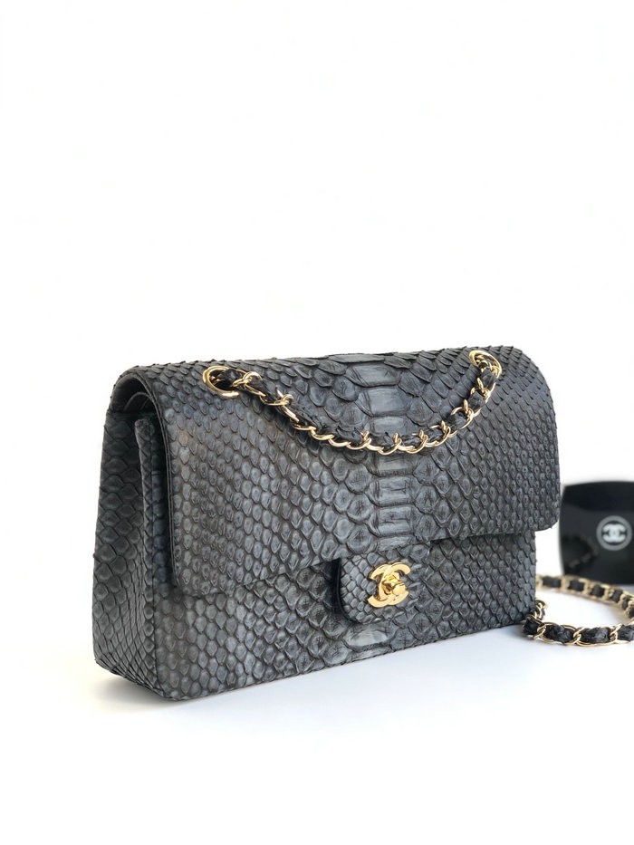 Chanel Snake Leather Shoulder Bag CF03112