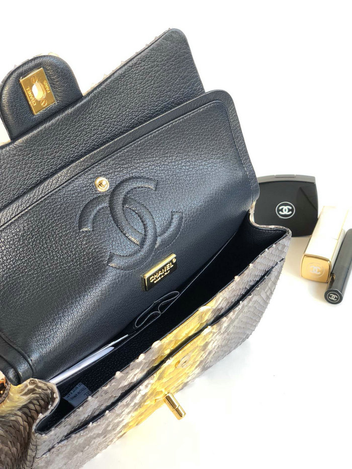 Chanel Snake Leather Shoulder Bag CF03114