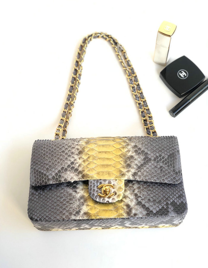 Chanel Snake Leather Shoulder Bag CF03114