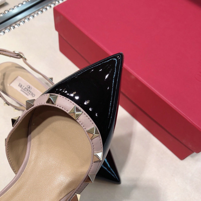 Valentino Patent Slingback Pump Black VS03085