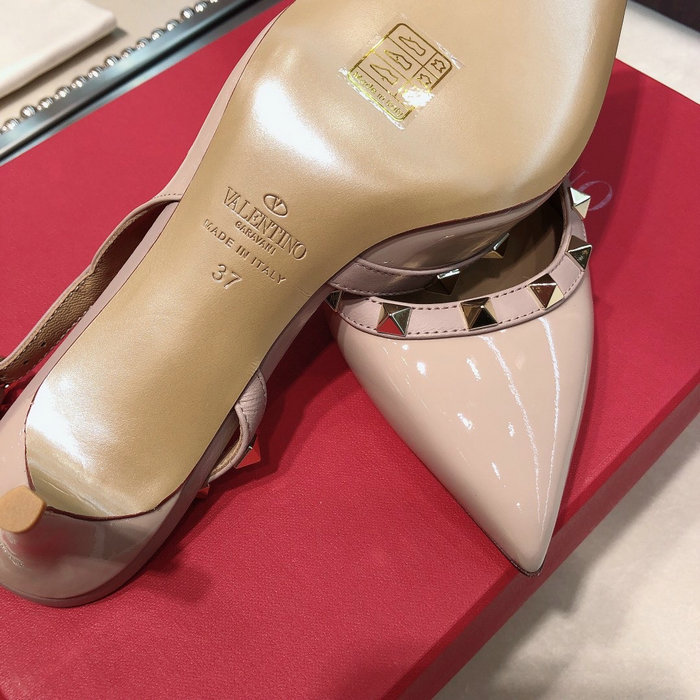 Valentino Patent Slingback Pump Nude VS03085