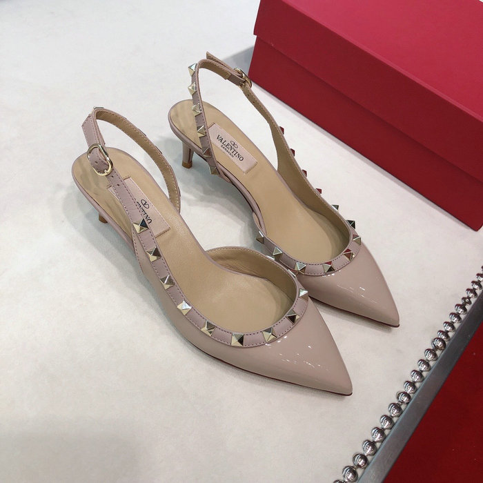 Valentino Patent Slingback Pump Nude VS03085