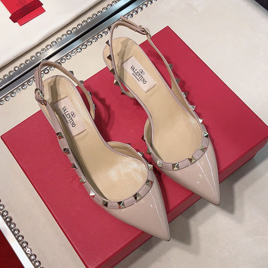 Valentino Patent Slingback Pump Nude VS03085