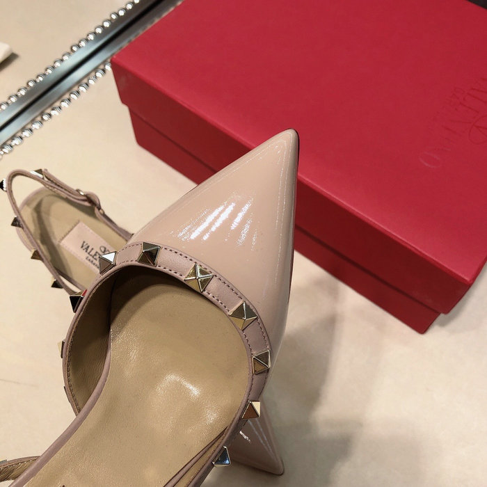 Valentino Patent Slingback Pump Nude VS03086