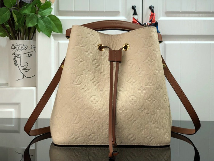 Louis Vuitton Monogram Empreinte Neonoe MM Cream M45256