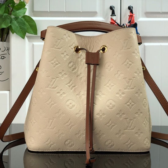 Louis Vuitton Monogram Empreinte Neonoe MM Cream M45256