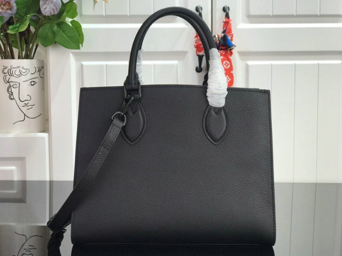 Louis Vuitton Soft Calfskin Lockme Tote PM Black M55845