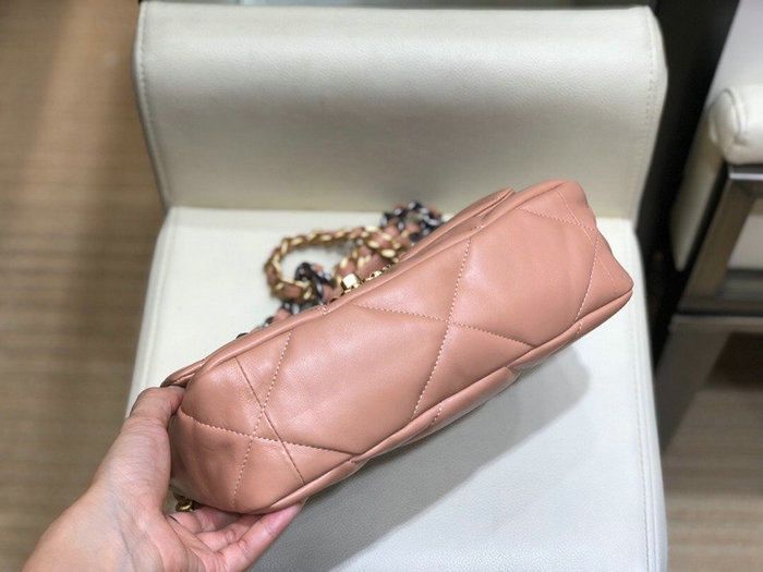 Chanel 19 Lambskin Flap Bag Nude AS1160