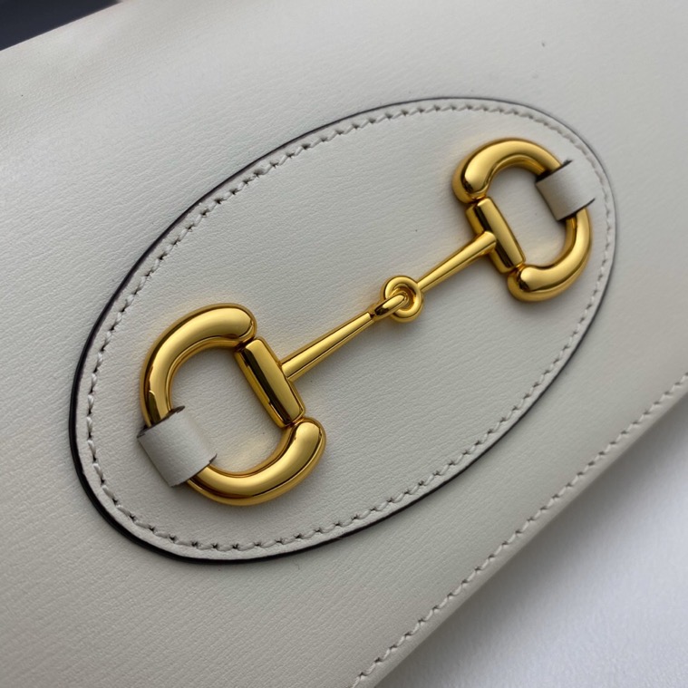 Gucci 1955 Horsebit Wallet with chain white 621892