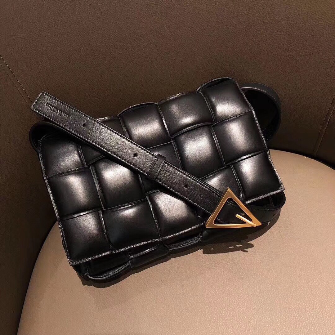 Bottega Veneta Padded Cassette Bag Black 591970