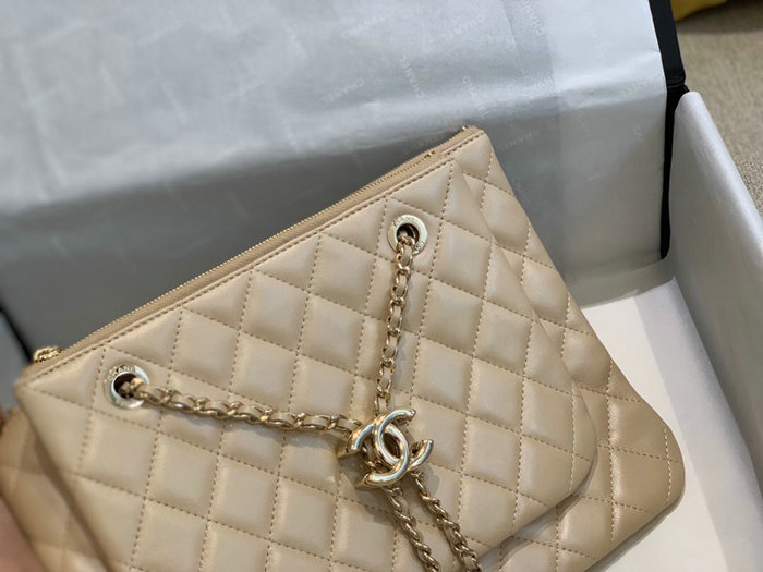 Chanel Lambskin Shoulder Bag Beige A06151