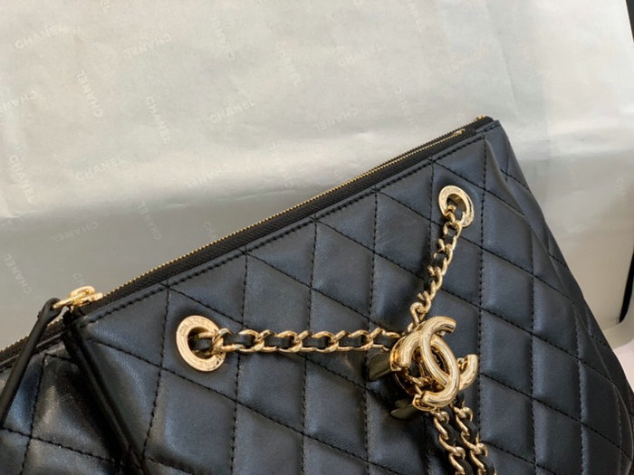 Chanel Lambskin Shoulder Bag Black A06151