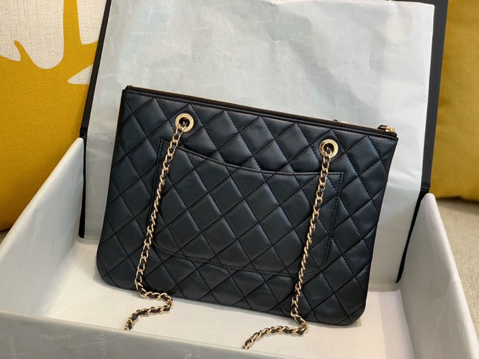 Chanel Lambskin Shoulder Bag Black A06151