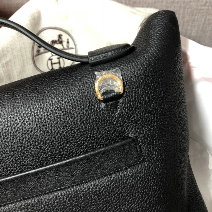 Hermes Kelly 24/24 Togo Leather Bag Black H06131