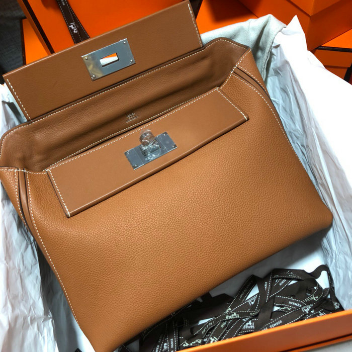 Hermes Kelly 24/24 Togo Leather Bag Brown H06131