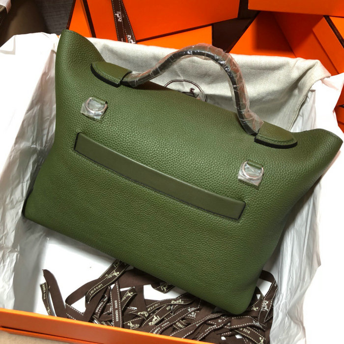 Hermes Kelly 24/24 Togo Leather Bag Green H06131