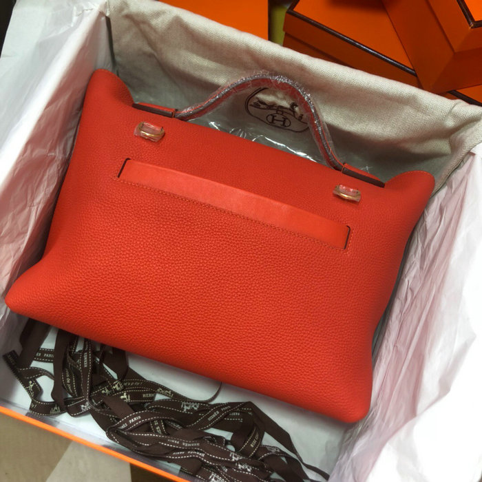 Hermes Kelly 24/24 Togo Leather Bag Red H06131