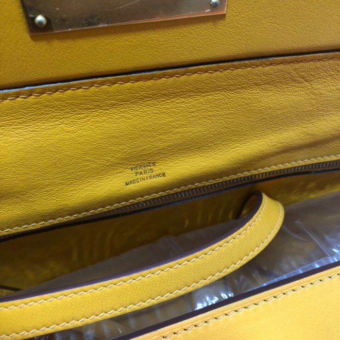 Hermes Kelly 24/24 Togo Leather Bag Yellow and Dark Yellow H06131