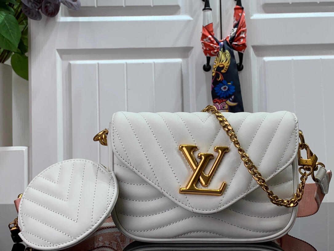 Louis Vuitton New Wave Multi Pochette White M56468