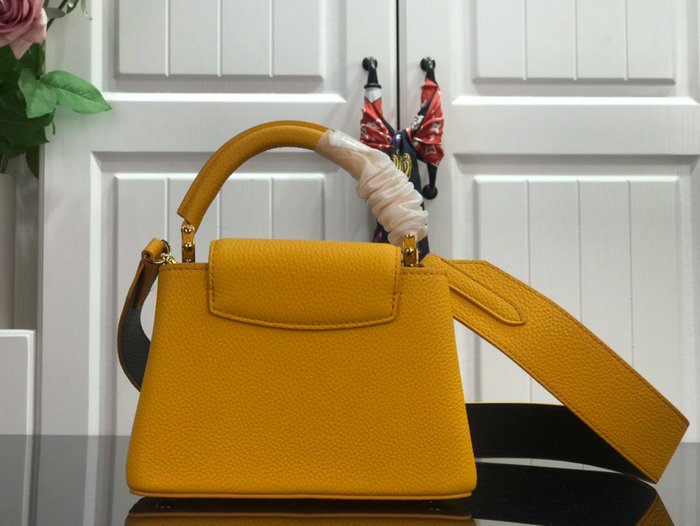 Louis Vuitton Taurillon Leather Capucines Mini Yellow M48865