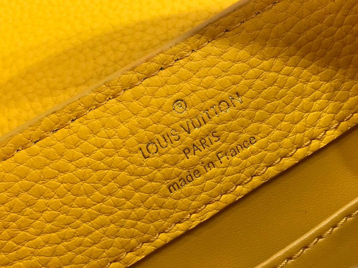 Louis Vuitton Taurillon Leather Capucines Mini Yellow M48865