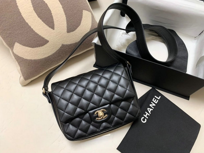 Chanel Calfskin Flap Bag Black AS1737