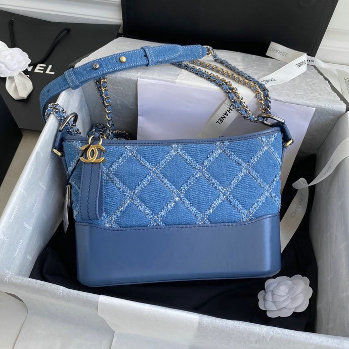 Chanel Denim Gabrielle Hobo Bag AS07062