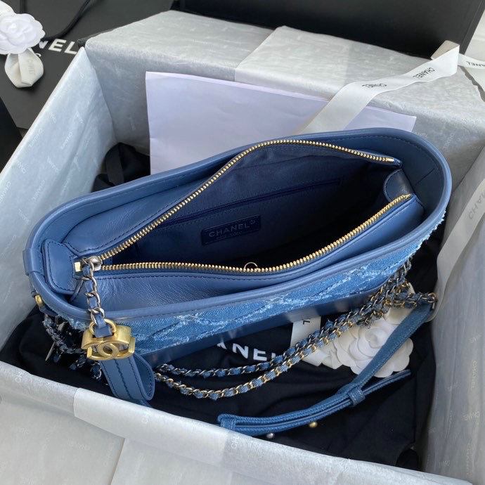 Chanel Denim Gabrielle Hobo Bag AS07062