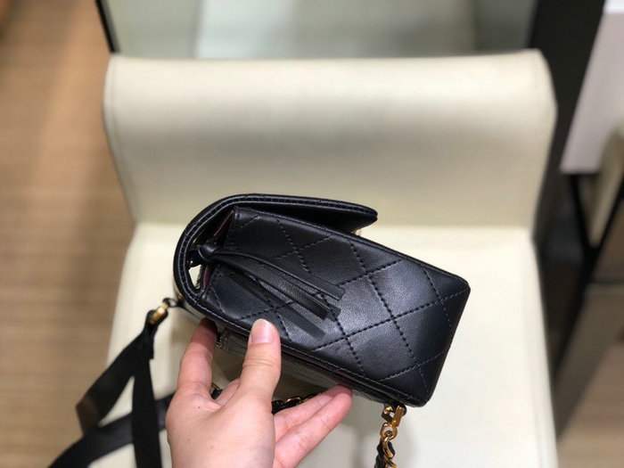 Chanel Lambskin Flap Bag Black AS07063