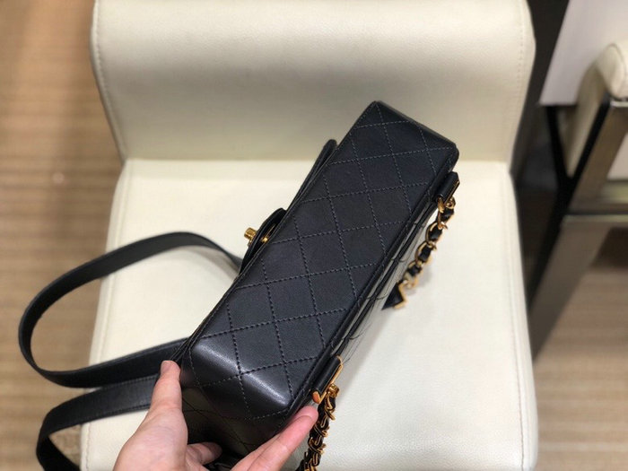 Chanel Lambskin Flap Bag Black AS07063