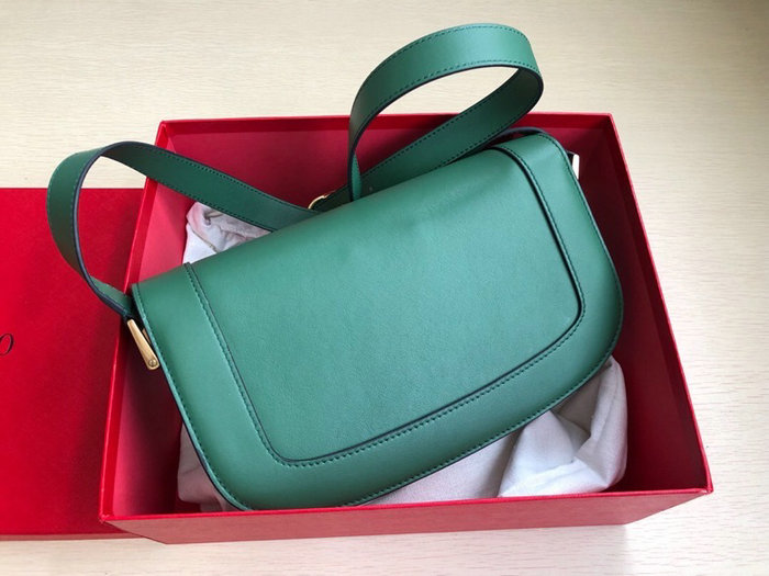 Valentino Garavani Supervee Calfskin Crossbody Bag Green V07191