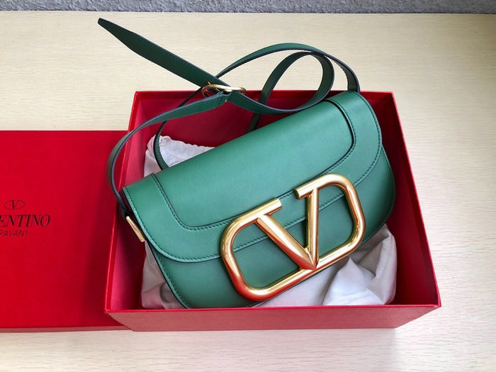 Valentino Garavani Supervee Calfskin Crossbody Bag Green V07193