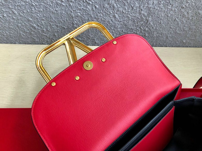 Valentino Garavani Supervee Calfskin Crossbody Bag Red V07193