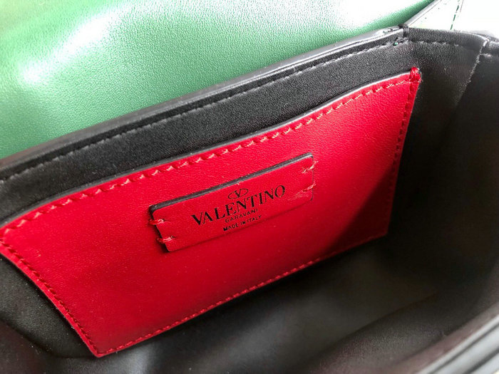 Valentino Small Supervee Calfskin Crossbody Bag Green V07192