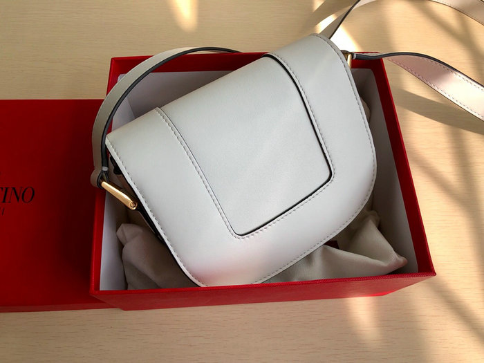 Valentino Small Supervee Calfskin Crossbody Bag White V07194