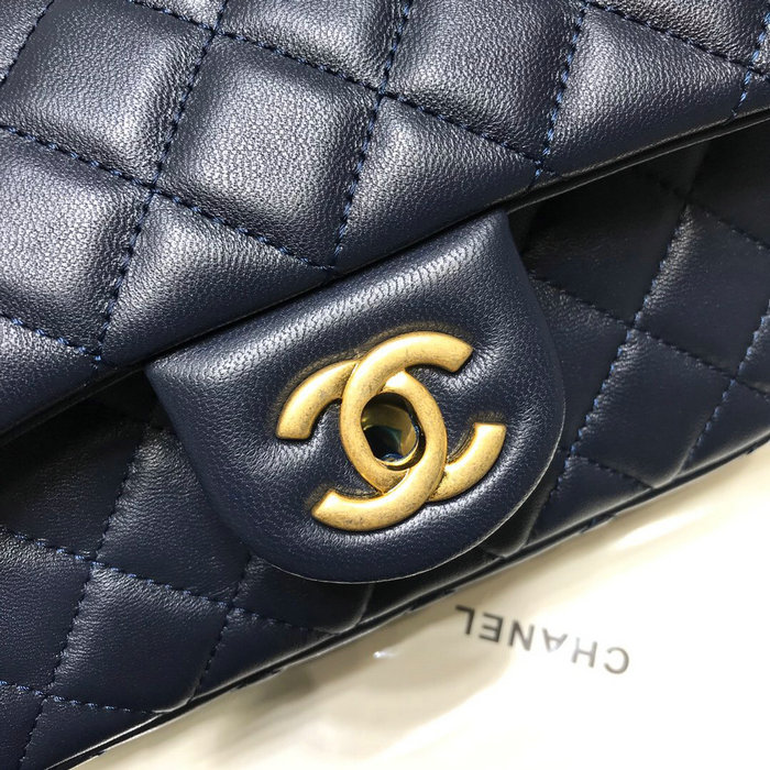 Chanel Lambskin Flap Bag Blue AS1787