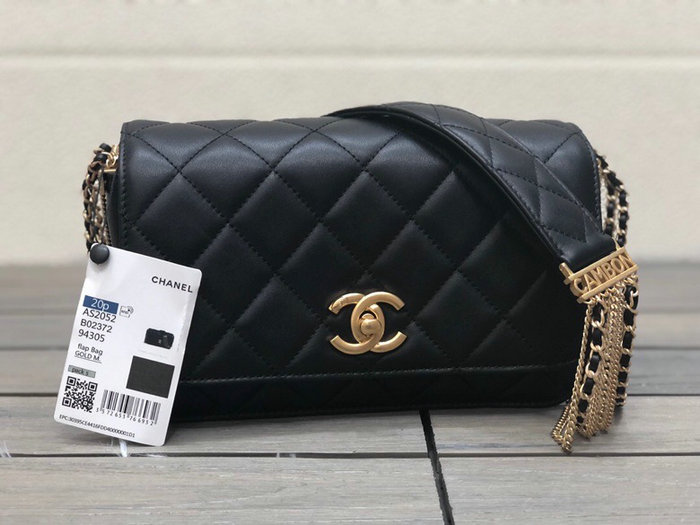 Chanel Calfskin Flap Bag Black AS2052