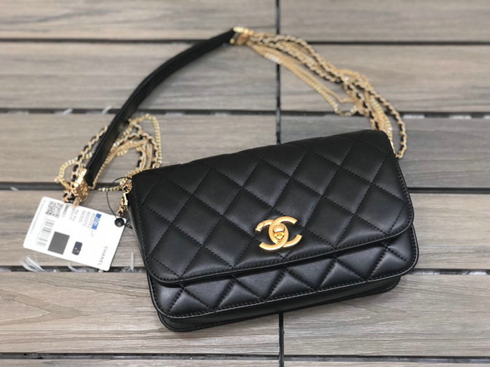 Chanel Calfskin Flap Bag Black AS2052