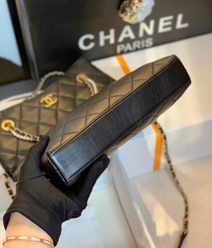 Chanel Calfskin Shoulder Bag Black A13108