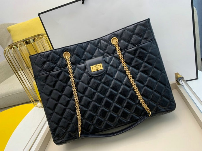 Chanel Calfskin Shoulder Bag Black AS6611